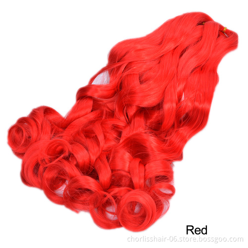 Wholesale Price  Prestreched Spiral Curl Crochet Braiding Hair French Curly Extensions For Braids Synthetic Hair Attachments